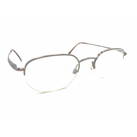 Timex Kenmark T 200 Brown Metal Half Rim Eyeglasses Frames 48-20 140 Men Women - Picture 1 of 12